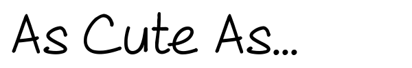 As Cute As... font preview